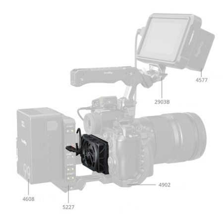 SmallRig 5875 - wentylator, chłodzenie do Panasonic LUMIX S1 II / S1 IIE / S1R II i wybranych Sony - przykład użycia